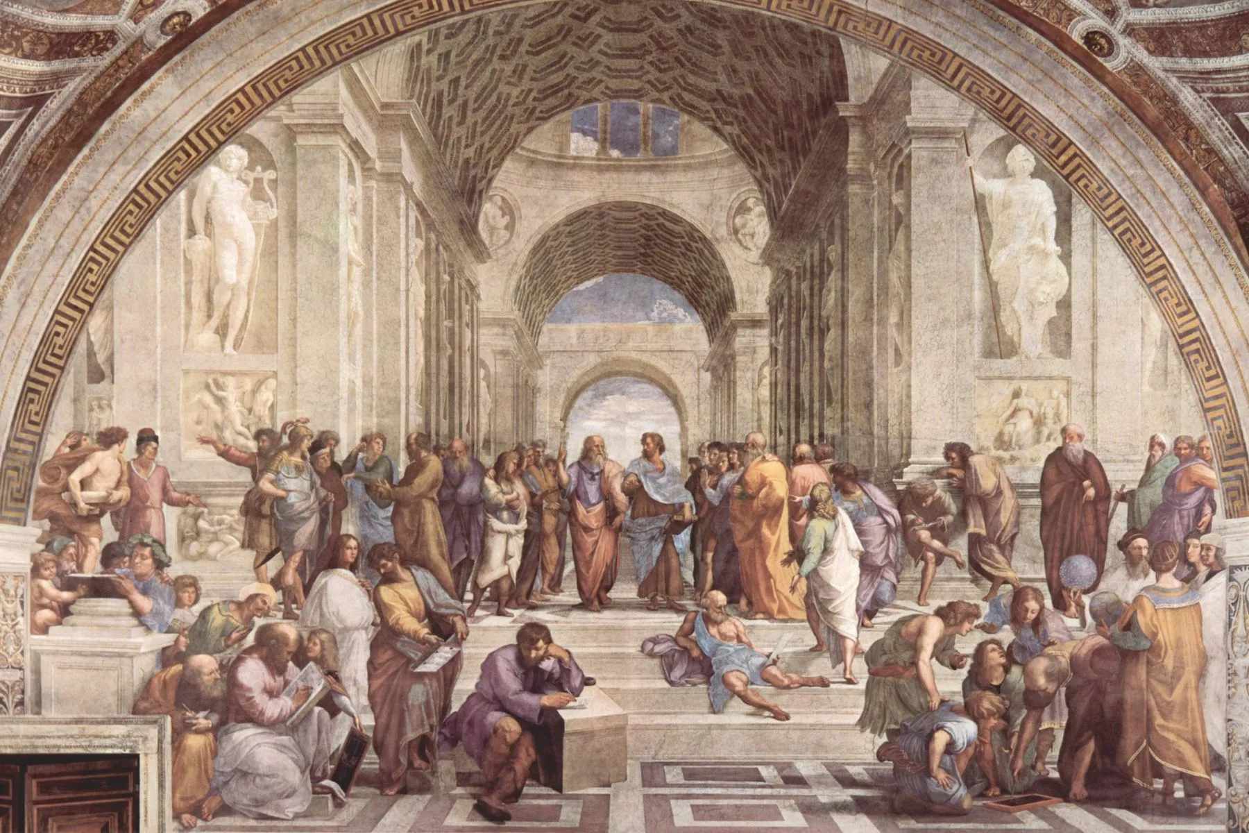 illustration of the Art School of Athens